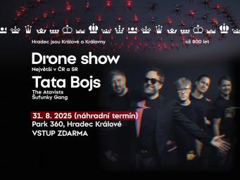 V Hradci Králové se 31. srpna uskuteční největší dronová show a koncert Tata Bojs!