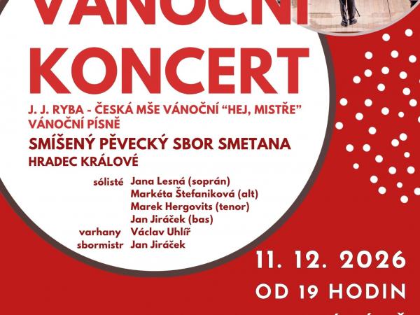 Vánoční koncert pěveckého sboru Smetana Hradec Králové